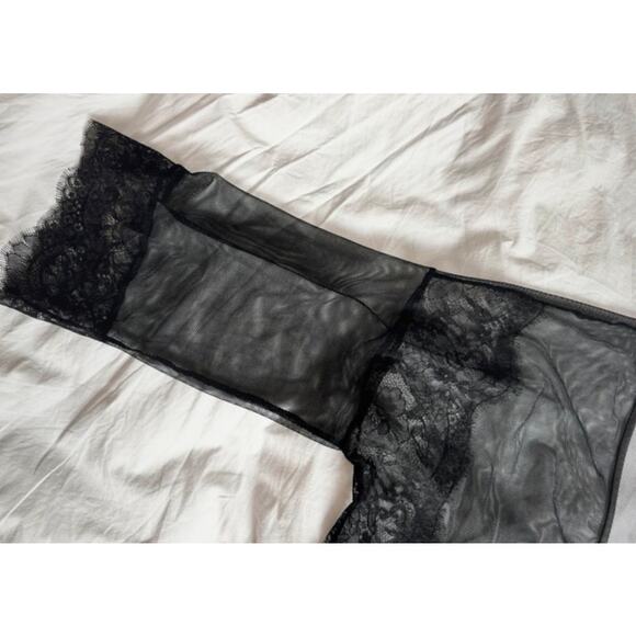 NWT Intimissimi Iconic Beauty Tulle and Lace Elegant Robe - Black Women's sz M/L - Picture 7 of 9